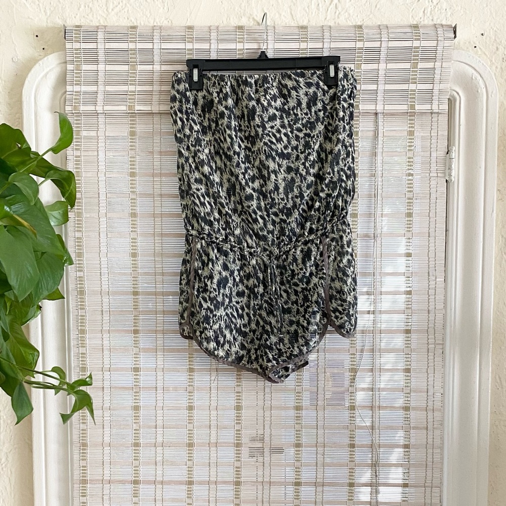 RARE ZIMMERMANN Animal Print Strapless Romper